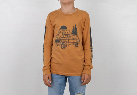 Tiny Whales - Boys' Road Less Traveled Long Sleeve Shirt