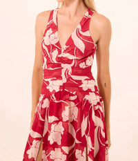 Misa Los Angeles Imogen Maxi Dress in cherry flora - women's dress - view 4