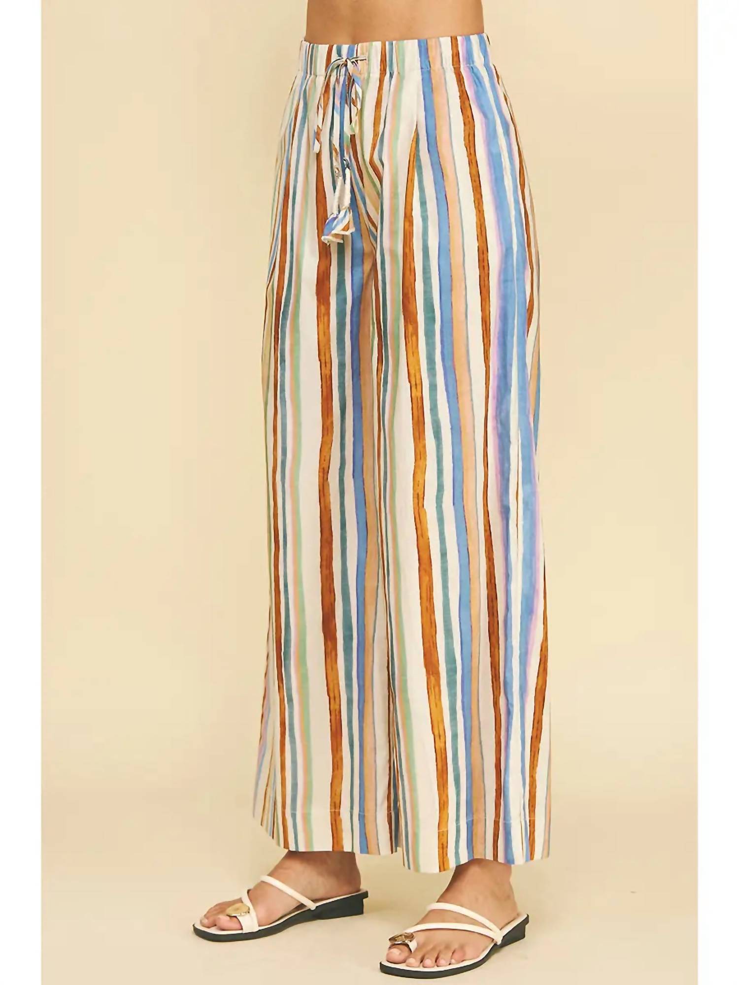Pinch - Stripe Wide Leg Pants