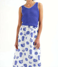 Compania Fantastica - Openwork Knit Top With Embroidered
