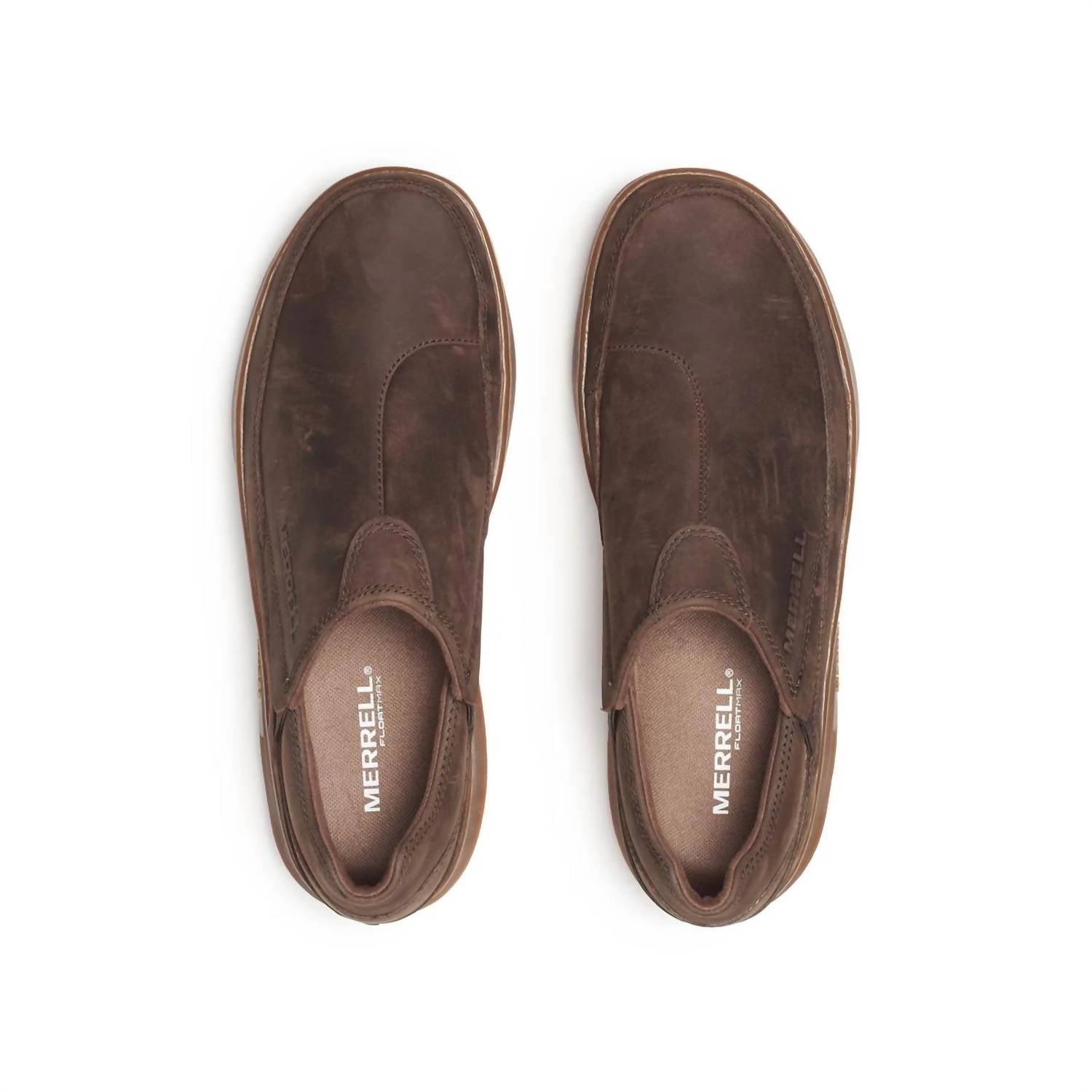 MERRELL Men's Silvo Moc Shoe in coffee - men's loafer - alternate view