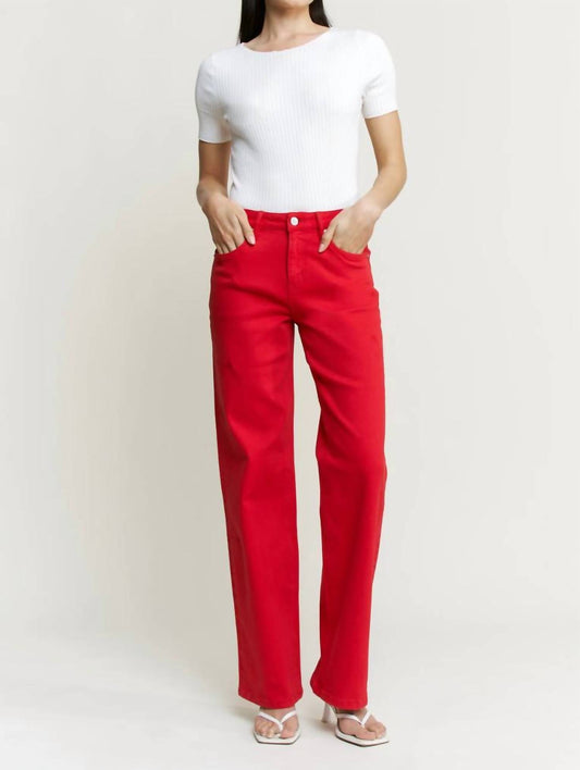 Mica Denim - High Rise Straight Leg Jeans