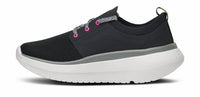 OOFOS Women's Oomy Stride Sneakers in black white - women's sneaker - detail view