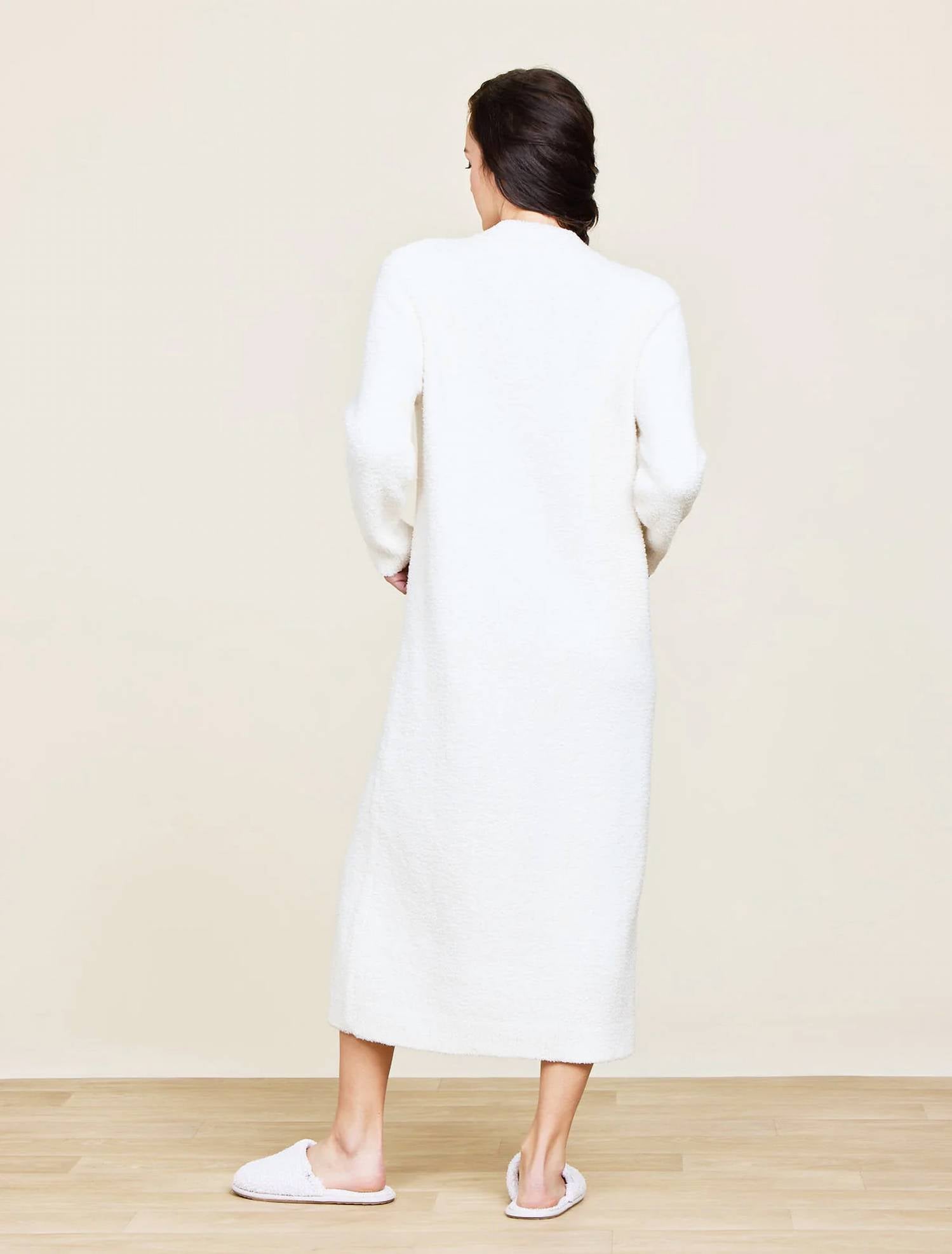 Barefoot Dreams - Cozychic Full Zip V-neck Lounger Dress