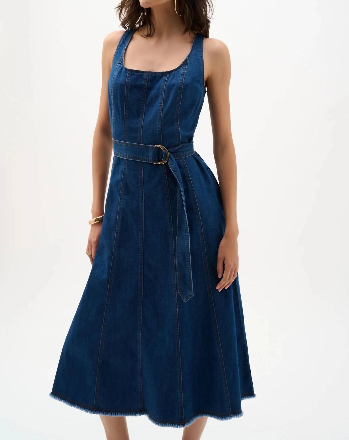 Joseph Ribkoff - Belted Midi A-line Dress
