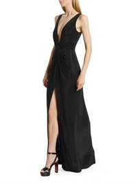 Ramy Brook - Rosalyn Studded V-neck Gown