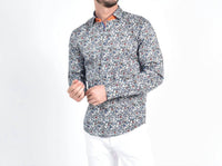 Eight X - Minimalist Multi Color Bloom Button Down Shirt