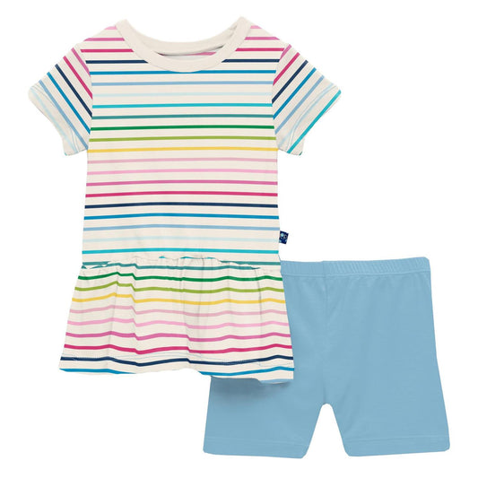 Kickee - Girl's Short Sleeve Playtime Outfit Set