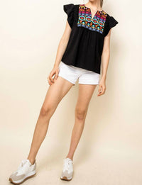 Thml - Rising Sun Embroidered Top