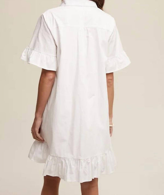 Listicle - Ruffled Button Down Shirt Dress