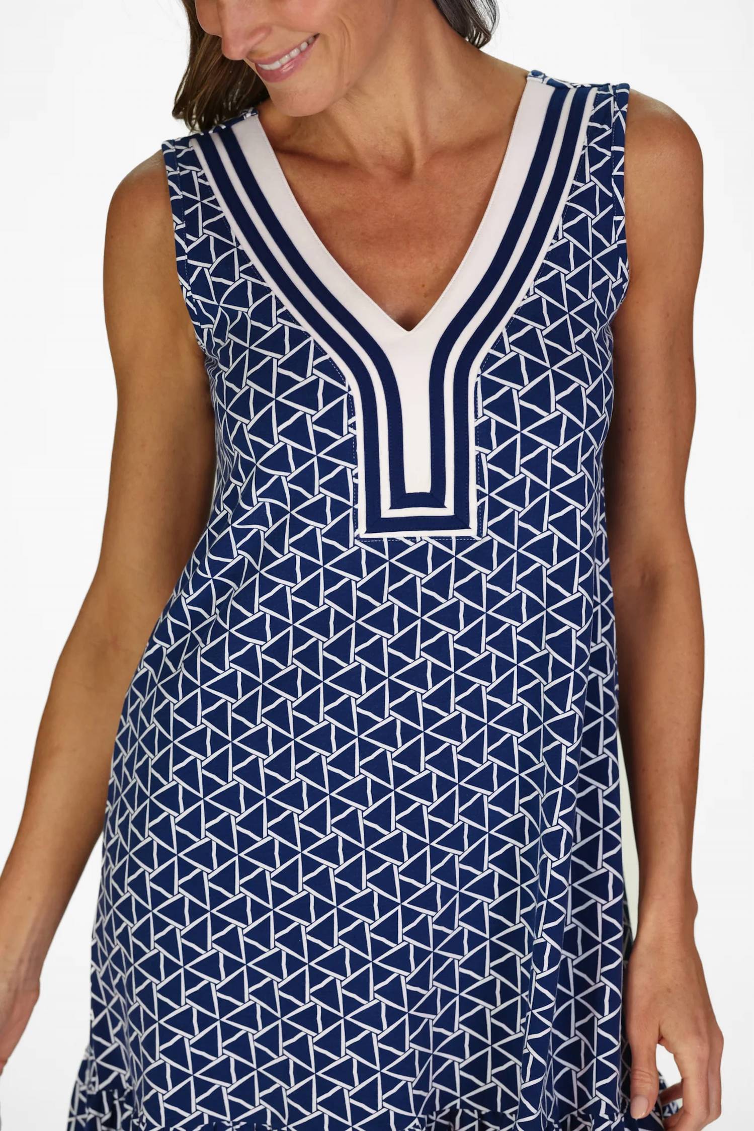 Duffield Lane - Daisy Dress Navy Flags