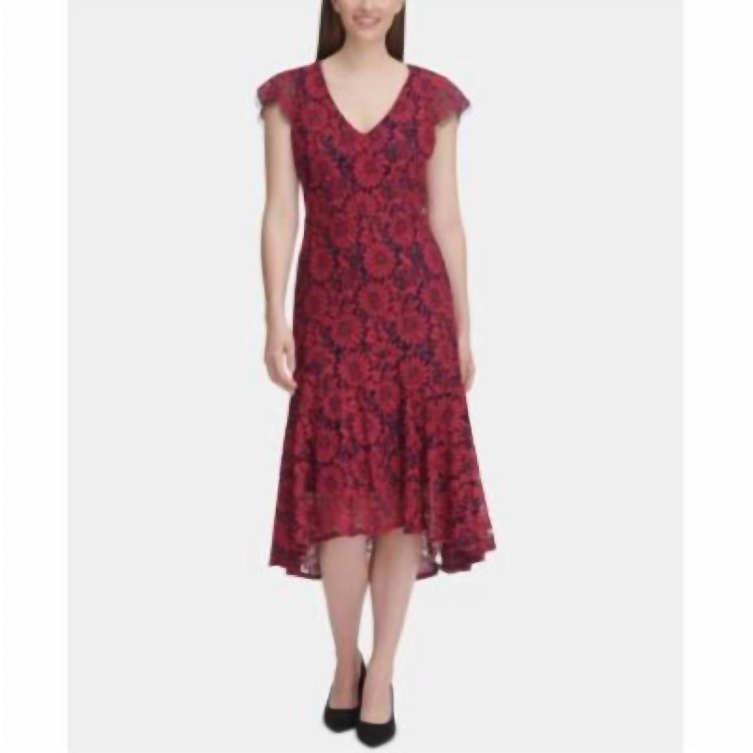 Tommy Hilfiger - Women's Floral Lace Midi Dress