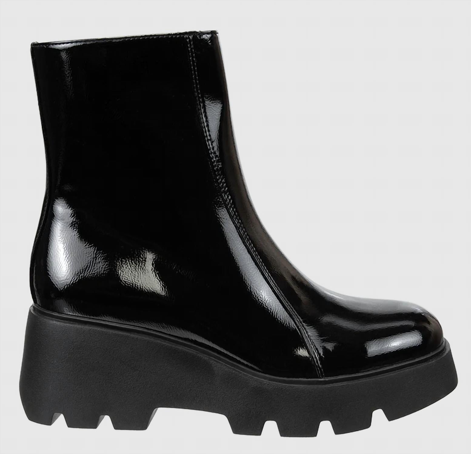 Naked Feet Women's Xenus Platform Ankle Boots in black - women's shoe - detail view