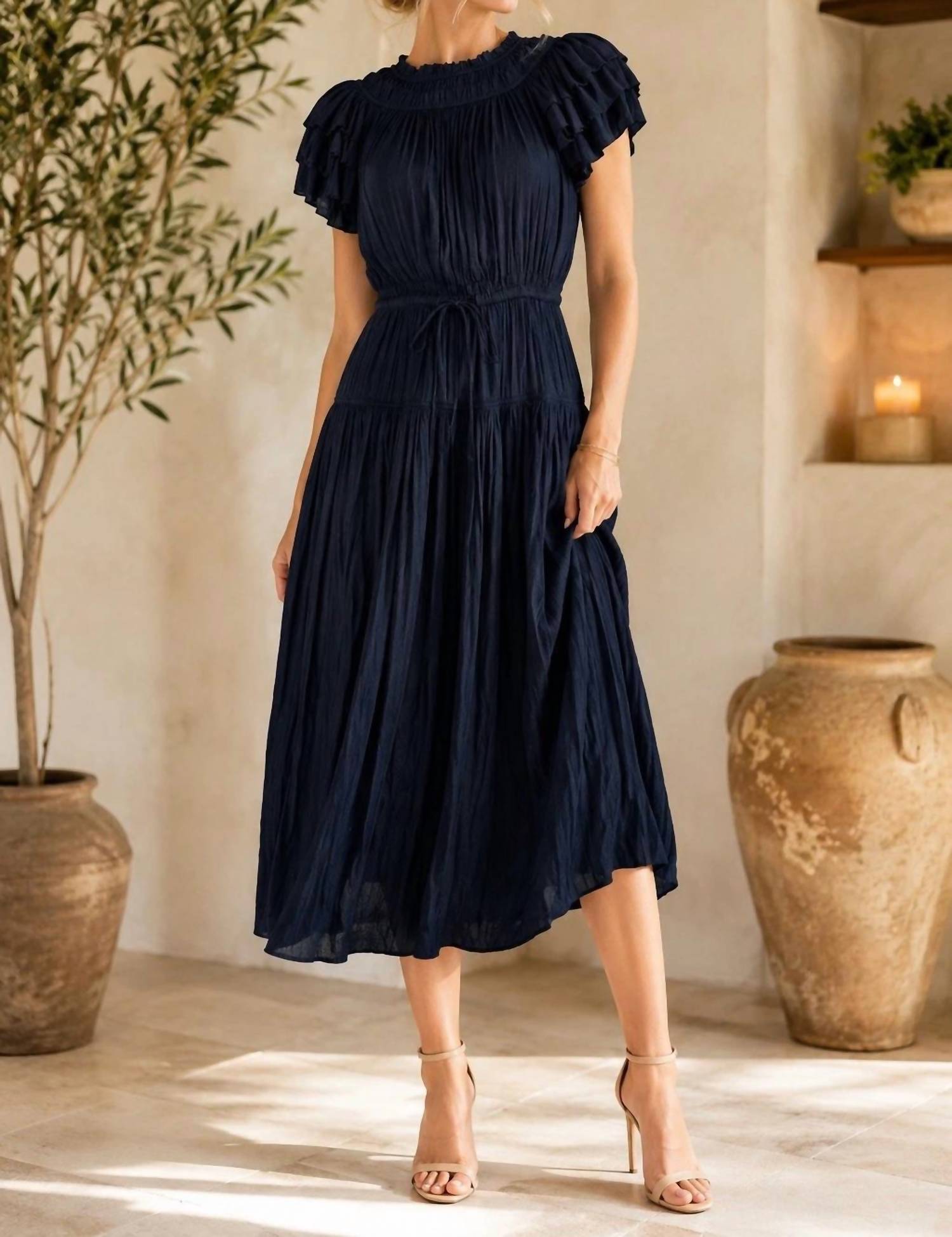 Elie Tahari - Pleated Dress