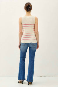 Be Cool - Cotton Slub Striped Knit Tank Top