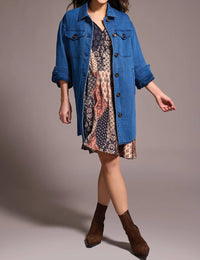 Tribal - Quilted Cotton Button Front Shacket