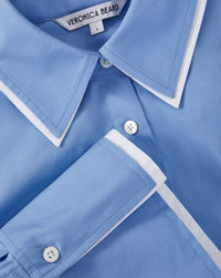 Veronica Beard Bonnie Button Down Shirt in blue - women's shirt - view 4