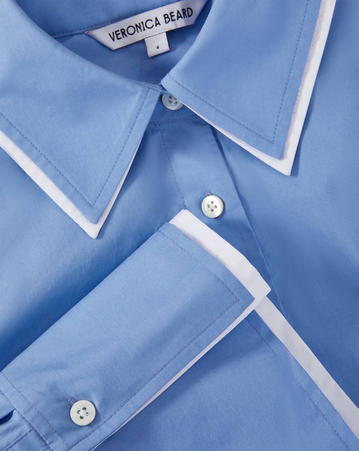 Veronica Beard Bonnie Button Down Shirt in blue - women's shirt - view 4