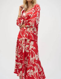 Joseph Ribkoff - Satin Floral Print Straight Top