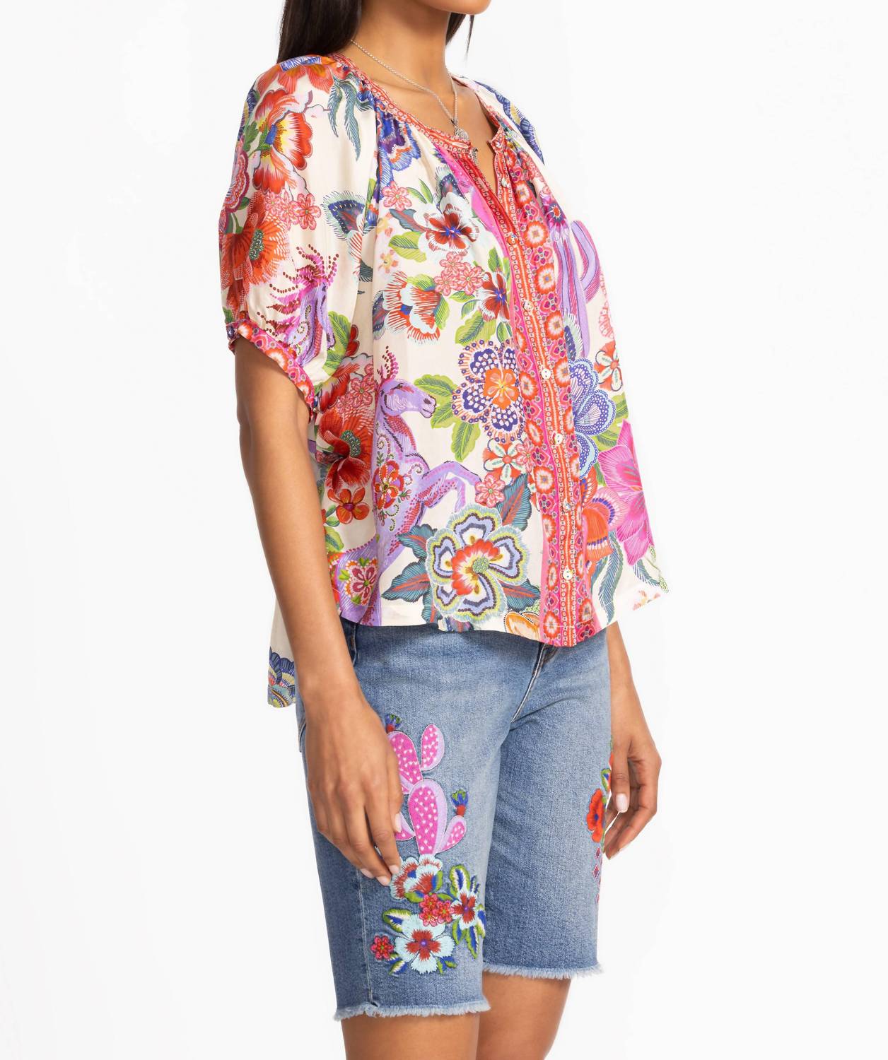 Johnny Was - AVAH BUTTON DOWN SHIRT