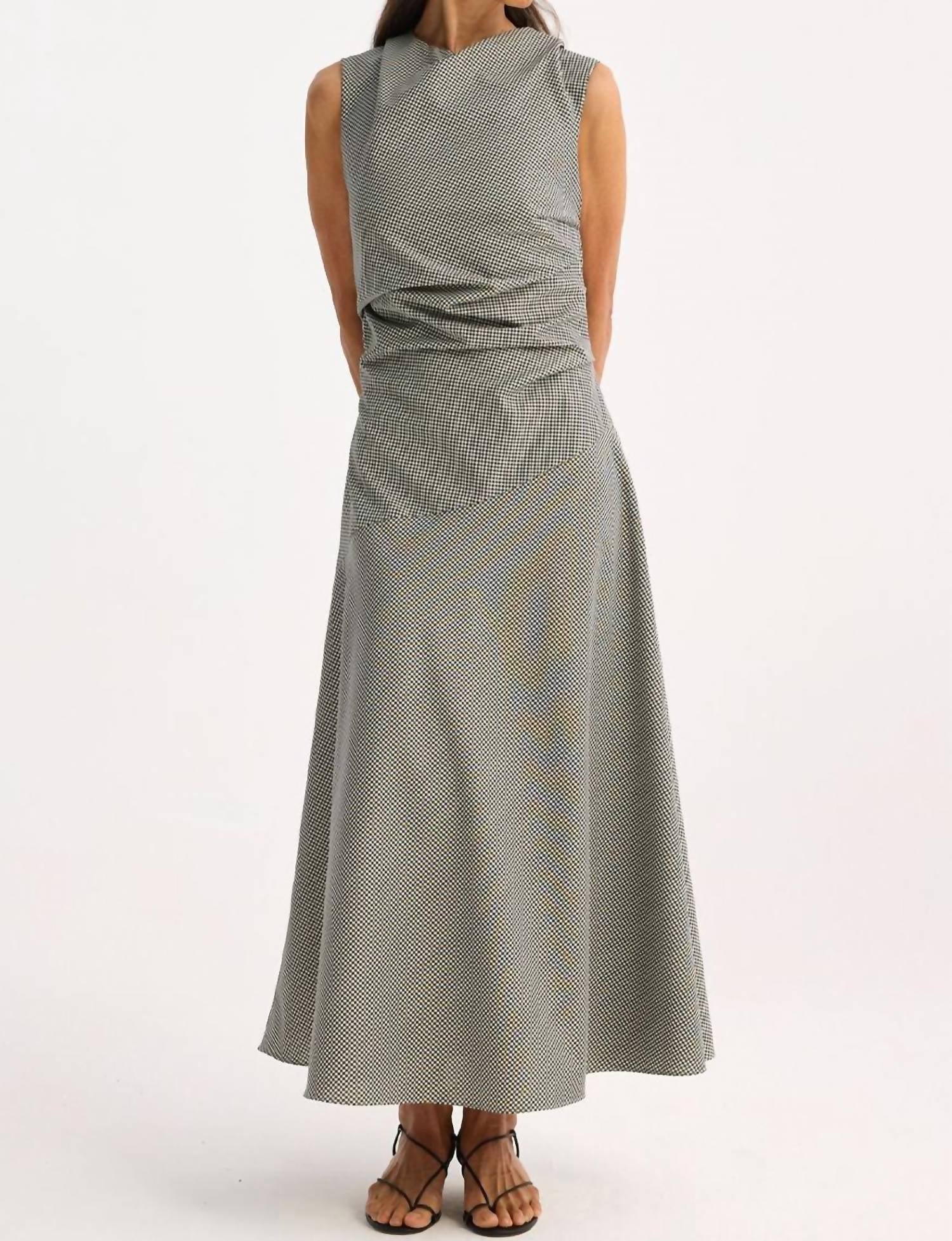 Rohe - Mini Check Cowl Neck Dress
