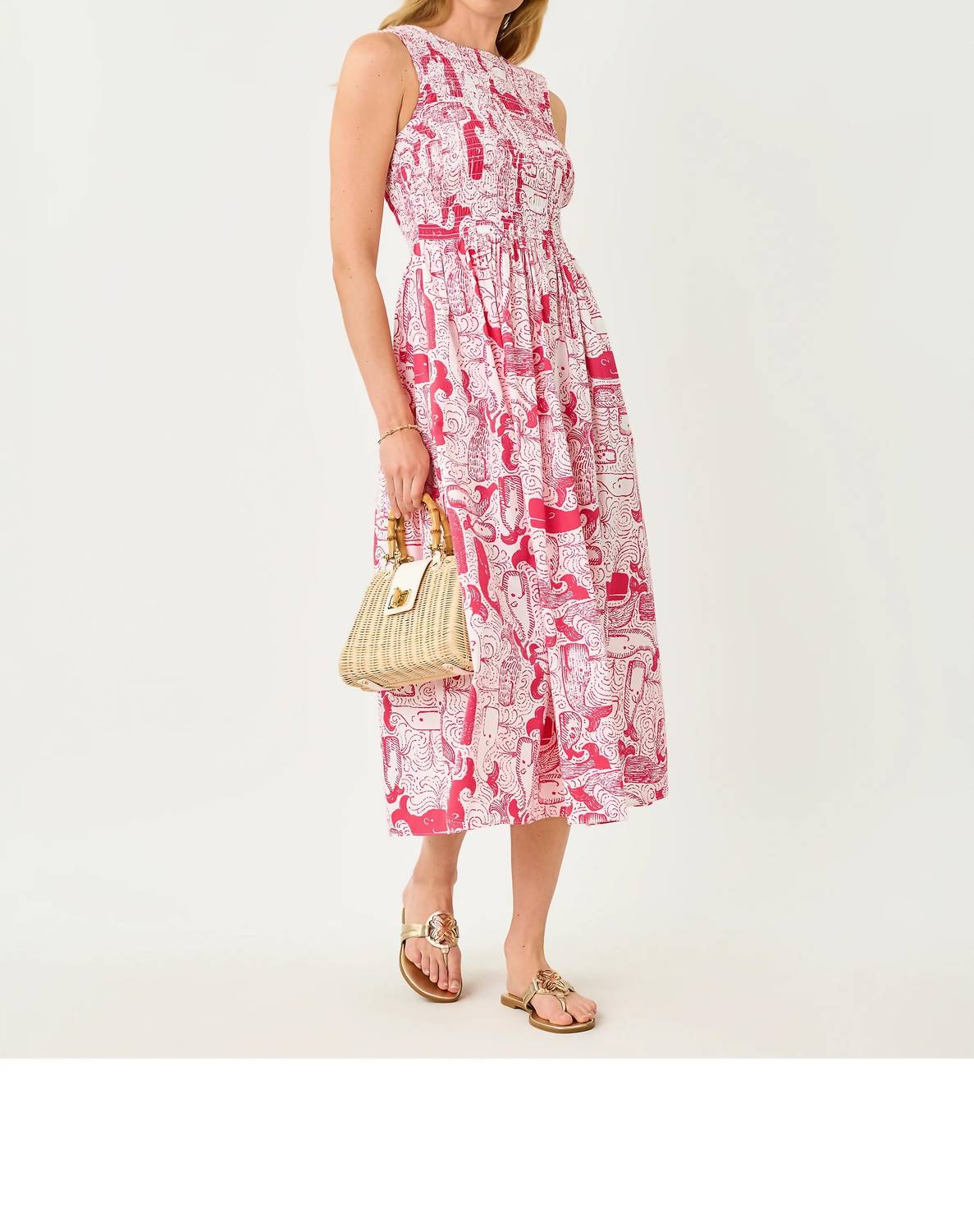 Lilly Pulitzer - Daisey Smocked Midi Dress