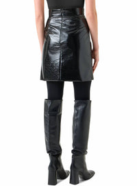 Akris Punto - Crinkle Lacquered Mini Skirt