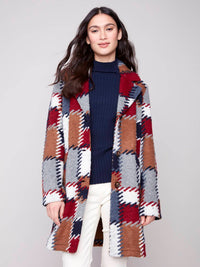 Charlie B - Plush Knit Button Front Long Jacket