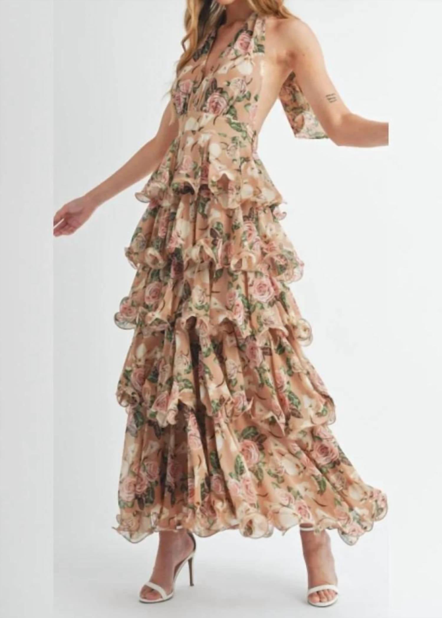 Mulla - The Rose Ruffled Maxi Dress