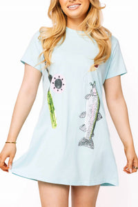 Queen Of Sparkles - Fishing Rod Tee Dress