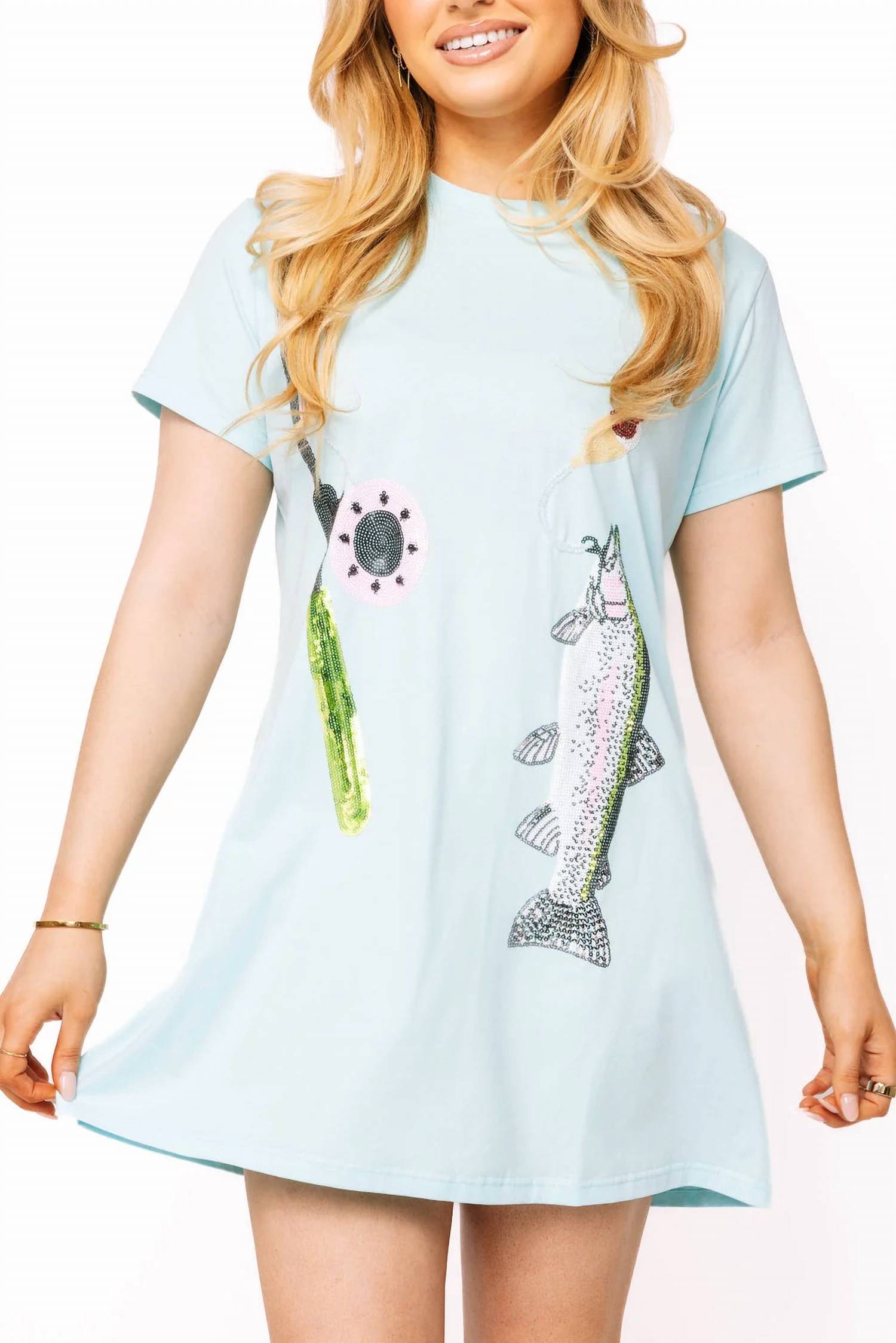 Queen Of Sparkles - Fishing Rod Tee Dress