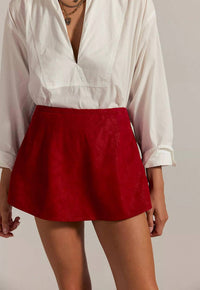 Free People - Paradise Found Suede Skort
