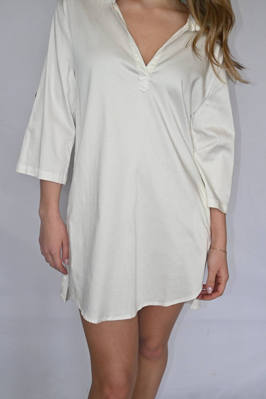 Elan - Timeless Elegance 3/4 Sleeve Shirt Dress