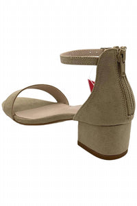 Nina Girls Hidi Back Zip Ankle Strap Sandal in alamo tan mic - kids' sandal - alternate view