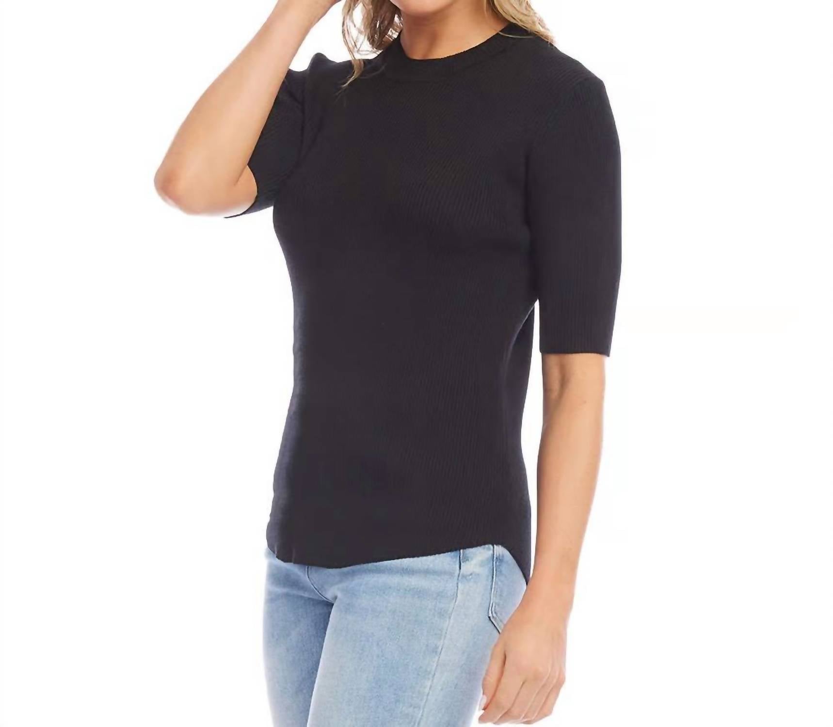 Karen Kane - Brissa Short Sleeve Ribbed Sweater