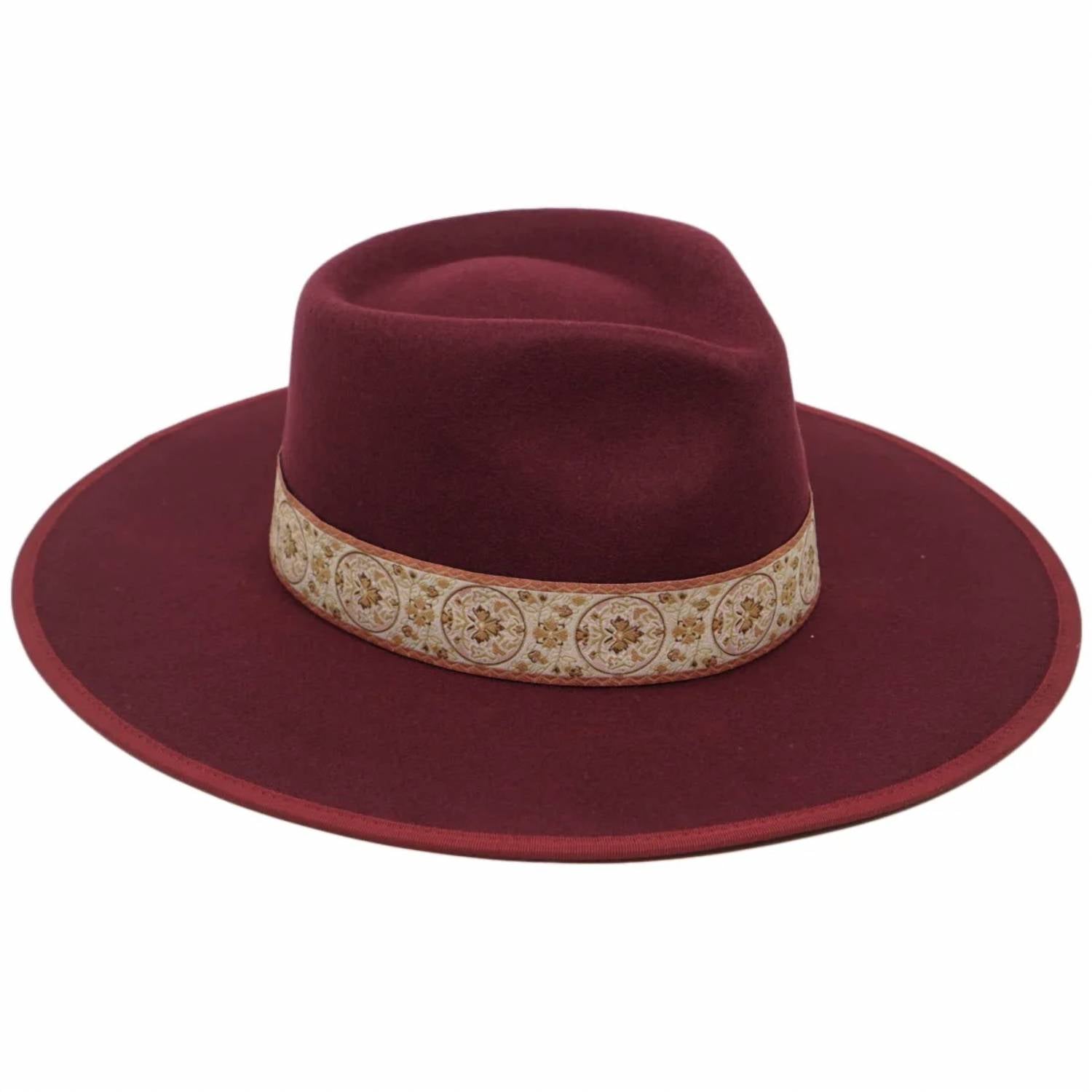 Olive & Pique Women's Melisande Hat in burgundy - women's hat