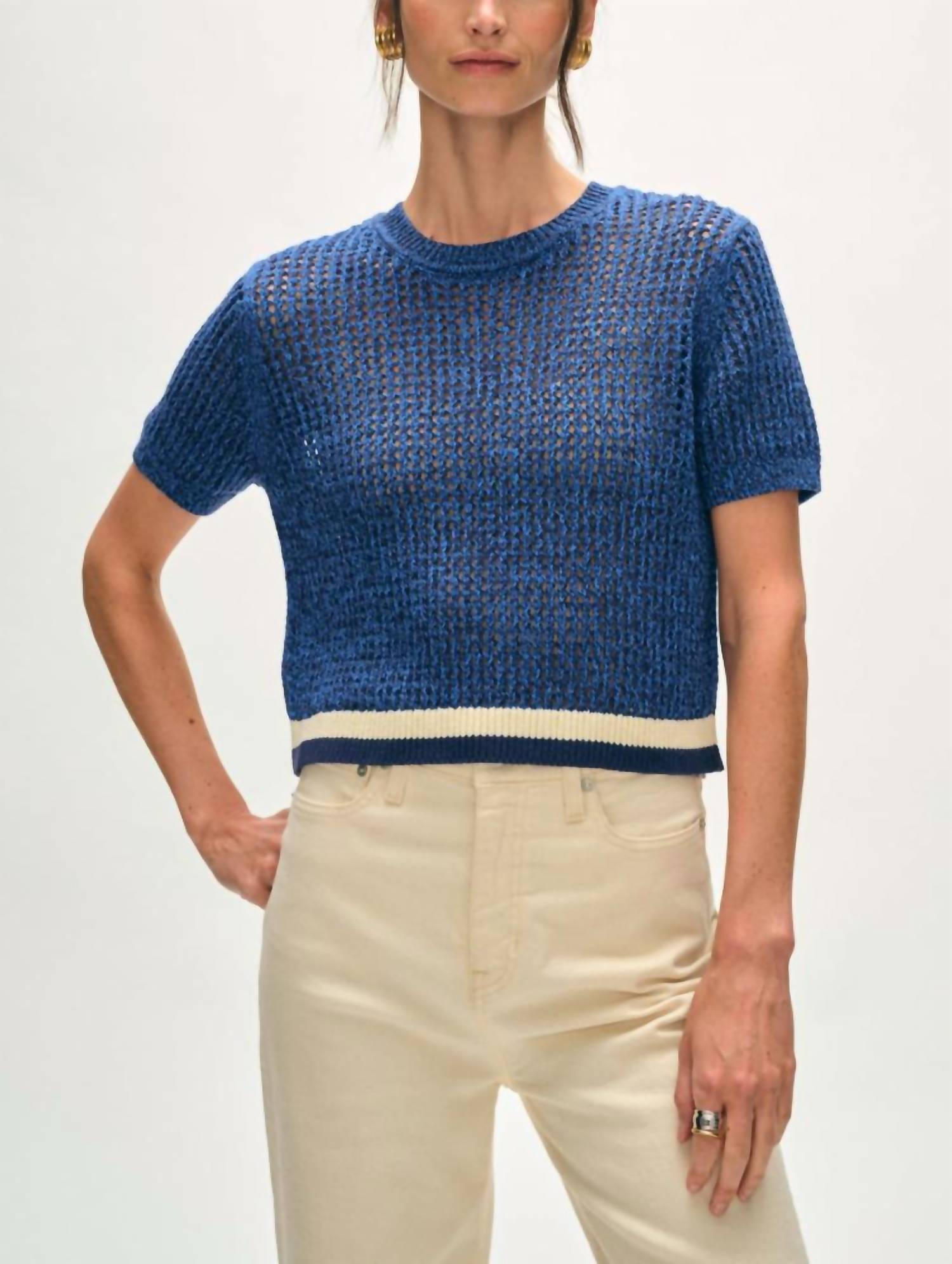 White + Warren - Organic Cotton Mesh T-shirt