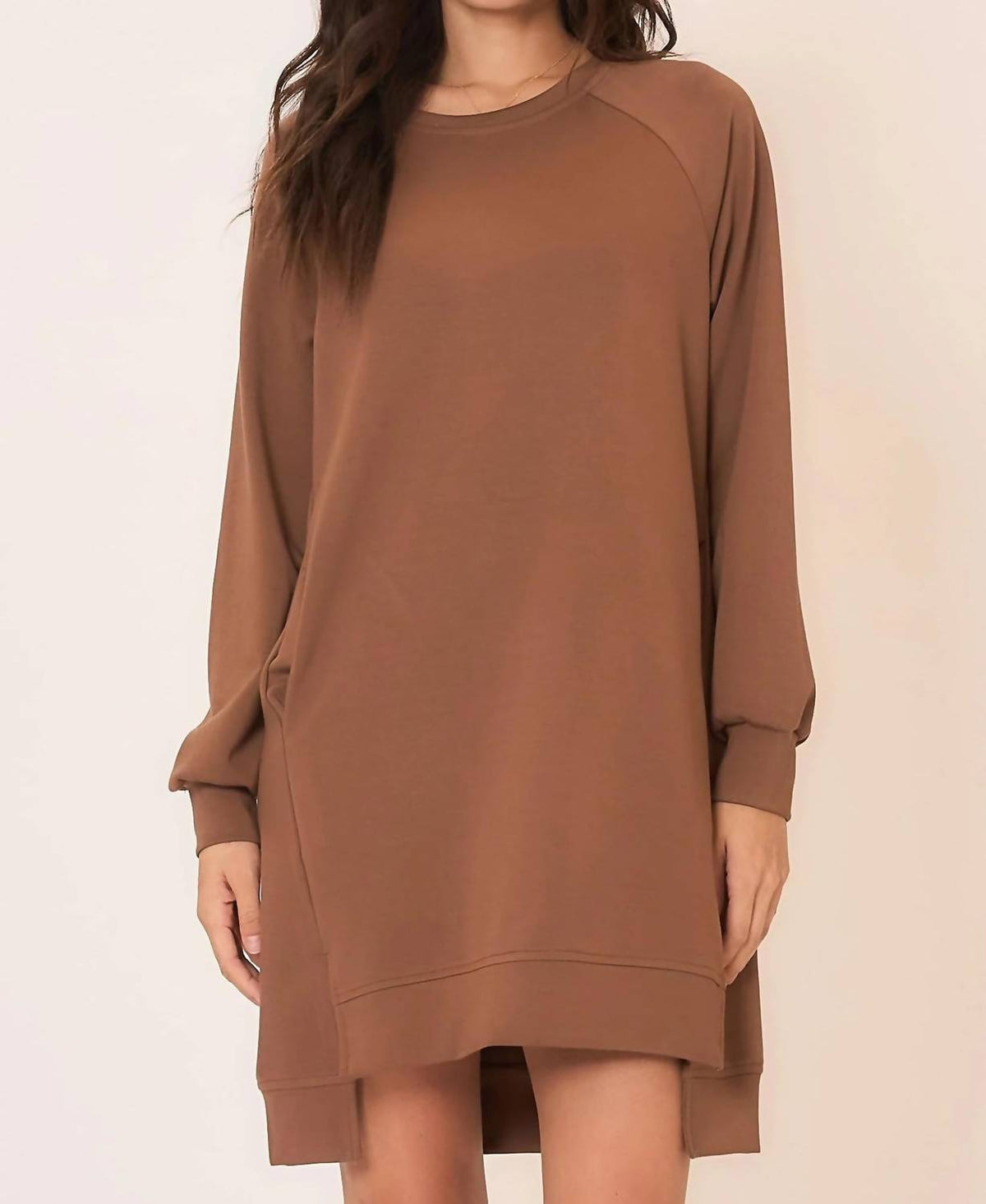 Cozy Co. - Long Sleeves High Low Dress