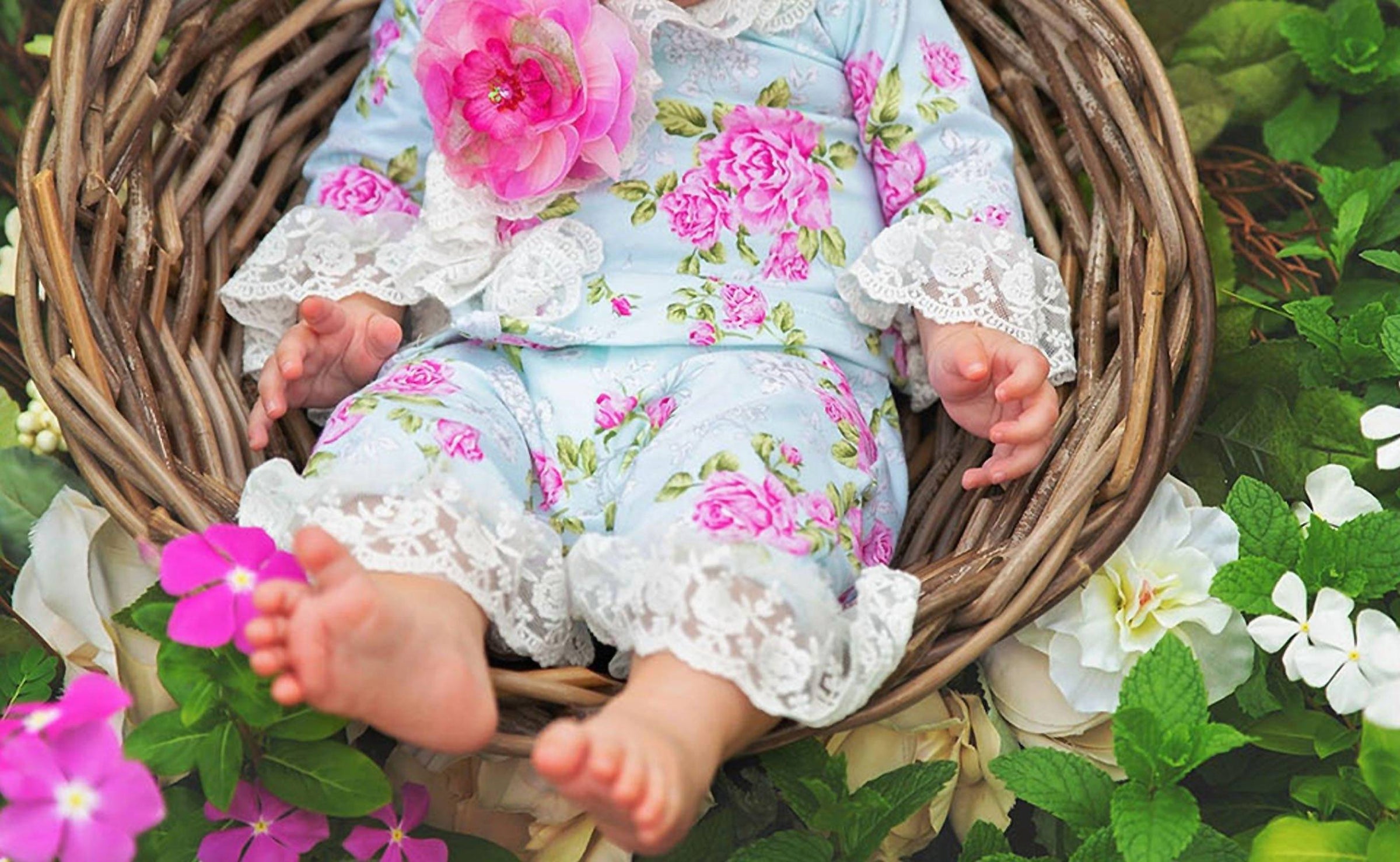 Haute Baby - Baby Girls Bloomsbury Kimono Style 2pc Set