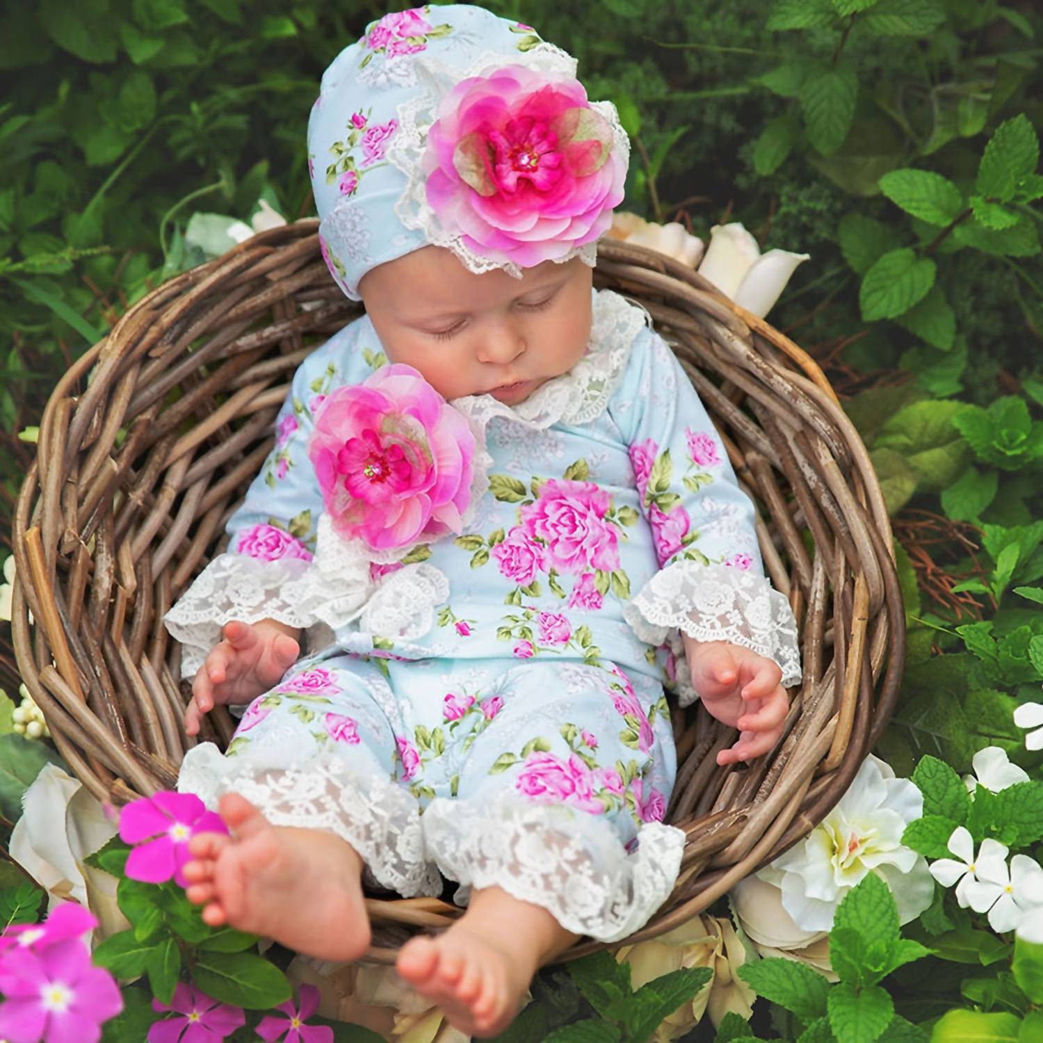 Haute Baby - Baby Girls Bloomsbury Kimono Style 2pc Set
