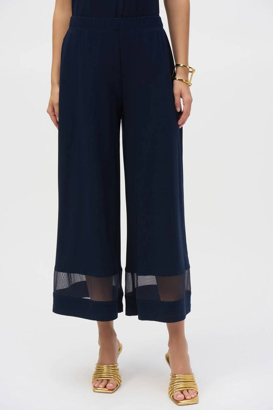 Joseph Ribkoff - Silky Knit And Mesh Crop Pant