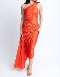 Karlie - Poppy Satin One Shoulder Maxi Dress
