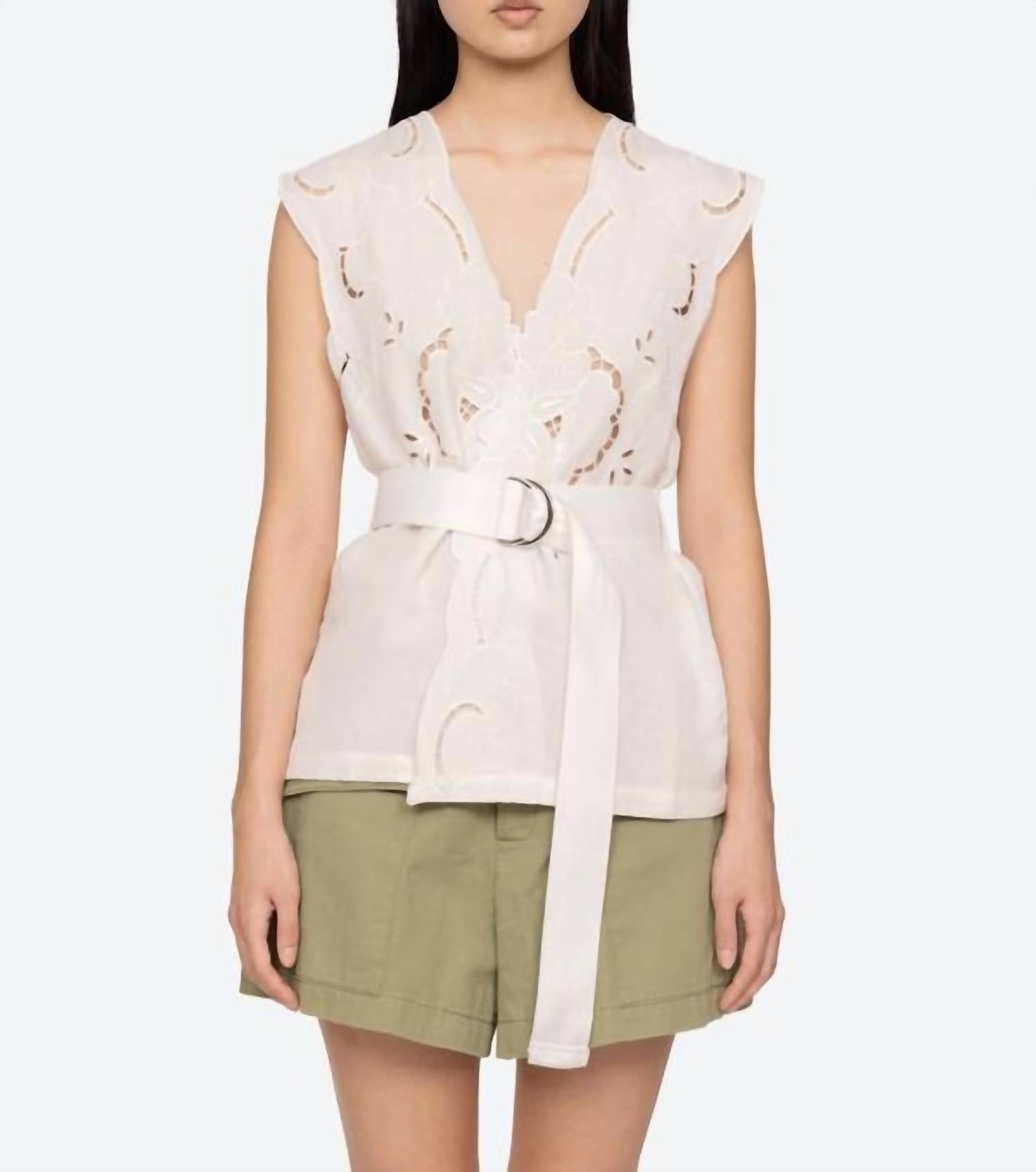 Sea - Dahlia Sleeveless Eyelet Vest