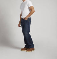 Silver Jeans Co Craig Bootcut Leg Jeans in indigo - men's jeans - detail view