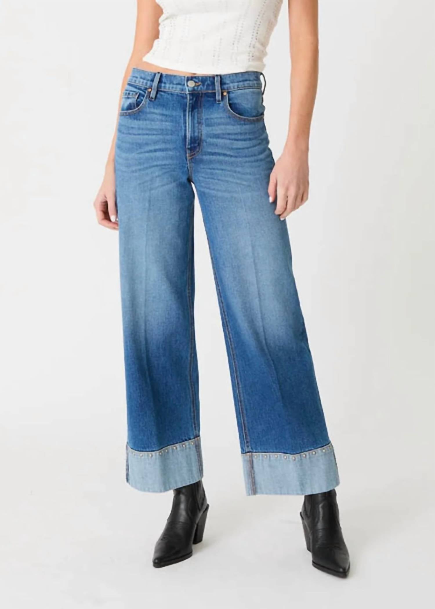 Level99 - Parker Moment Studded Cuff Denim Jeans