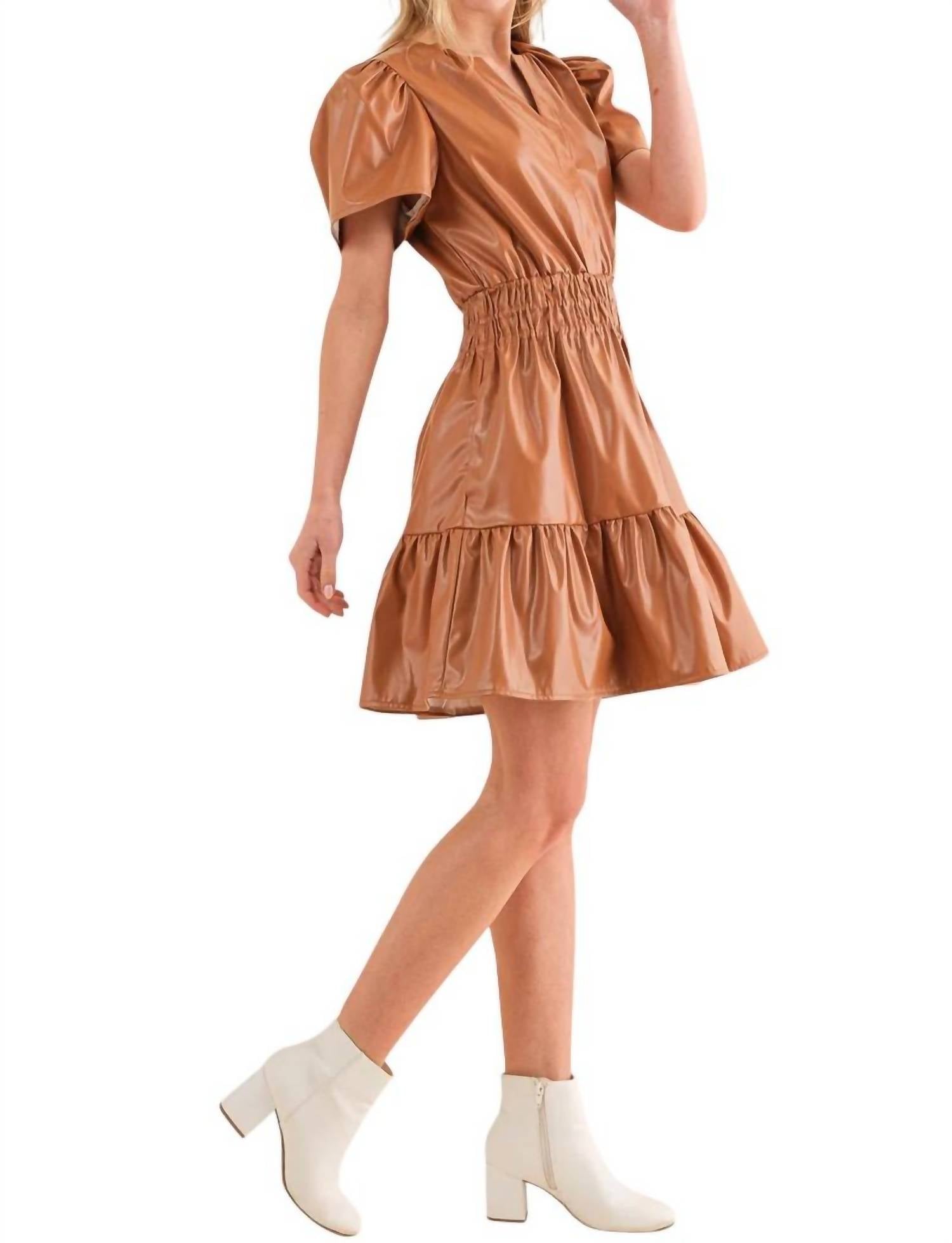 And The Why - Figure Us Out Vegan Leather Dress