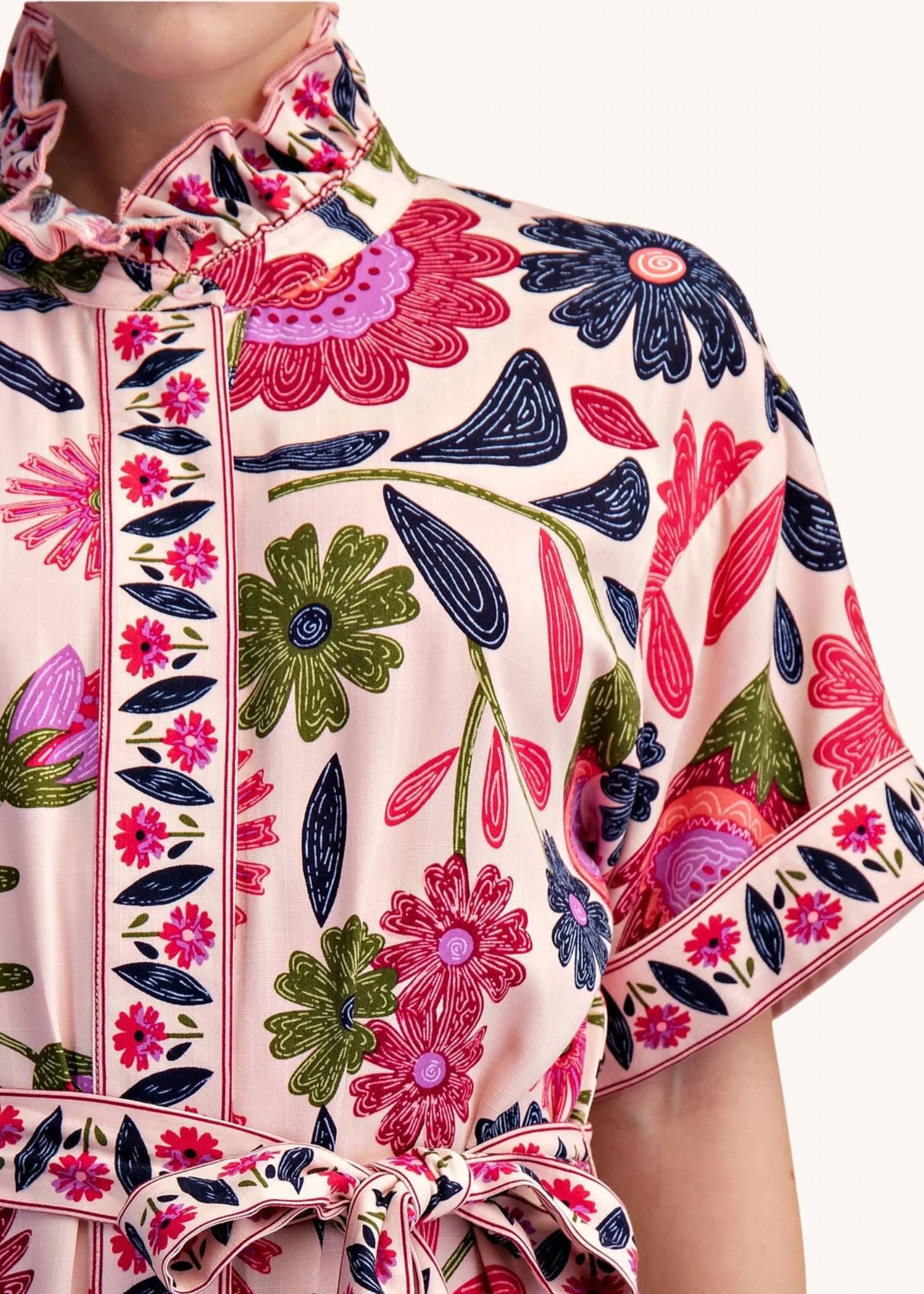 Glam - Leighton Floral Belted Midi Dress