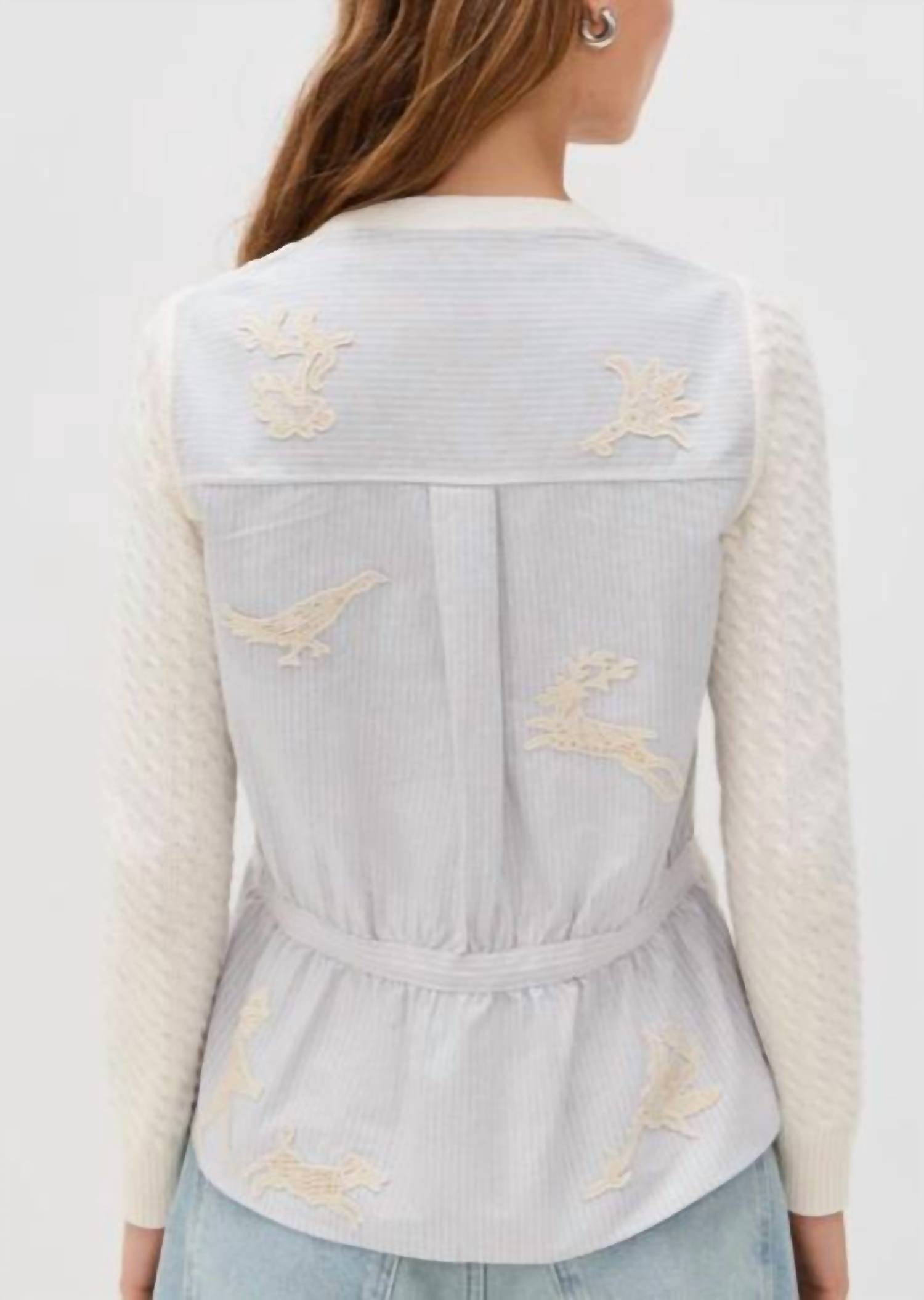 Sea - Lavinia Striped Long Sleeve Cardigan