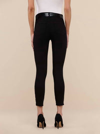 L'Agence Margot Cropped Skinny Jean in noir - women's jeans - view 4