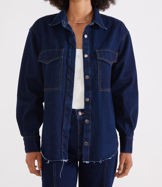 Etica - Anary Dark Denim Button Shirt